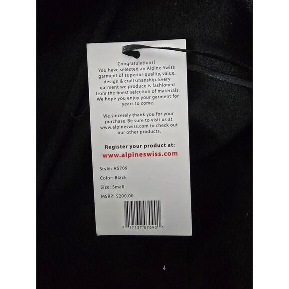 Alpine Swiss Duffy Womens Hooded Parka Fur Trim Wool Coat Toggle Button Jacket S - Picture 12 of 12